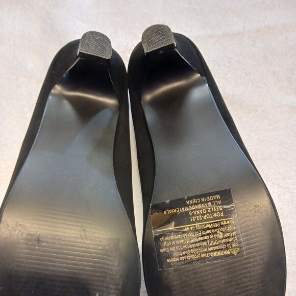 Black fabric pump, size 8 - Picture 3 of 3